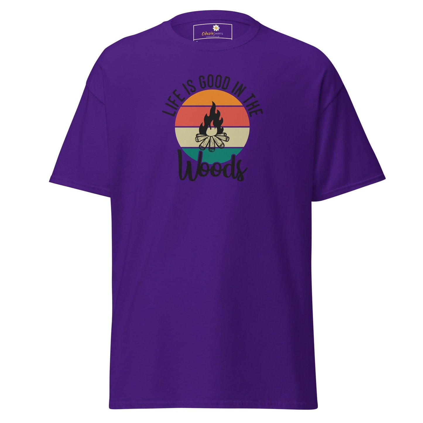 Unisex classic t-shirt - ADVENTURE LIFE GOOD IN WOODS - REGULAR - Purple / S