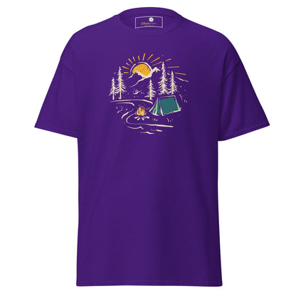 Unisex classic t-shirt - ADVENTURE CAMPFIRE CIRCLE - REGULAR - Purple / S