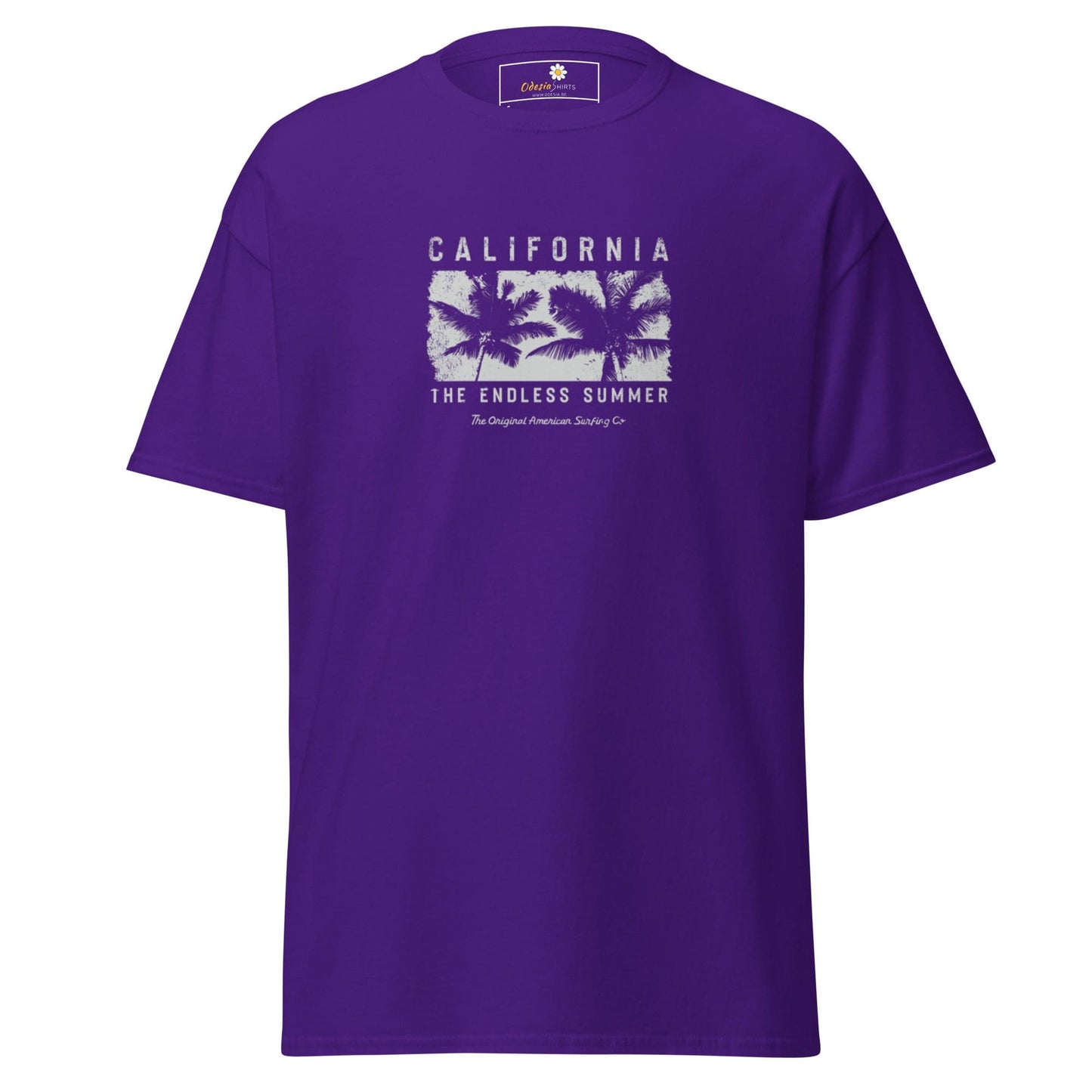 Unisex classic t-shirt - SUMMER CALIFORNIA TREES - REGULAR - Purple / S