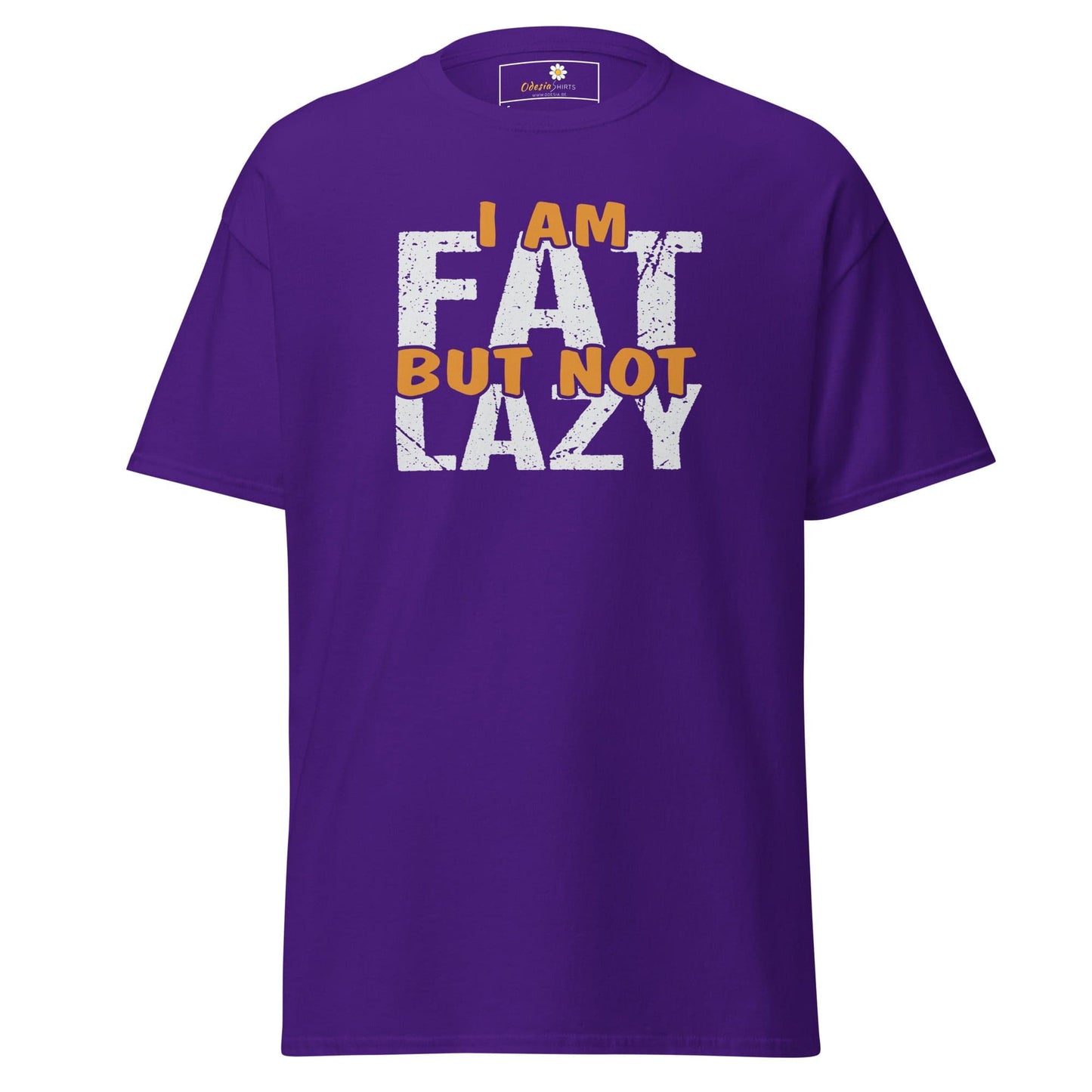 Unisex classic t-shirt - FUN FAT NOT LAZY - REGULAR - Purple / S