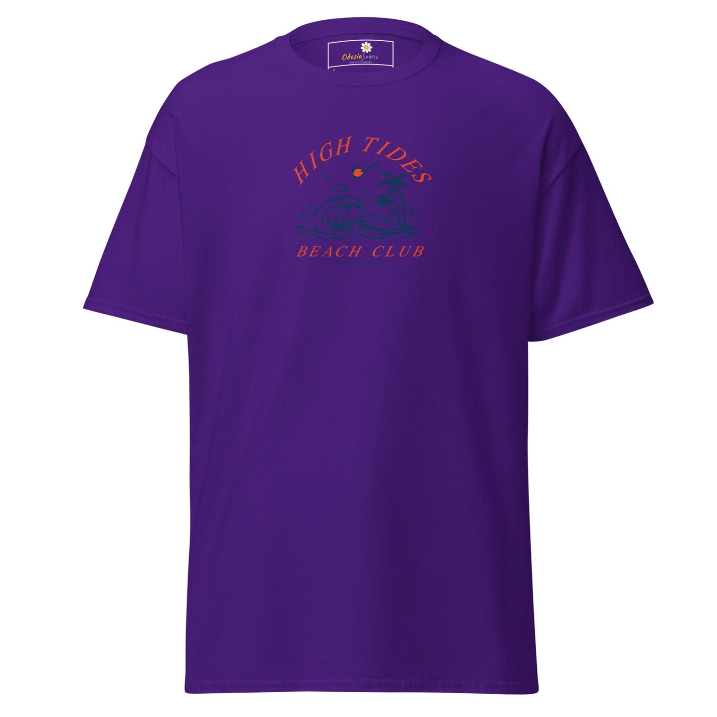 Unisex classic t-shirt - SUMMER HIGH TIDES BEACH CLUB - REGULAR - Purple / S