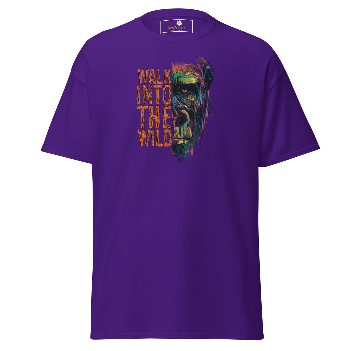 Purple T-shirt with Gorilla graphic from T-SHIRT DESIGN TEE for Men and Women S-XL