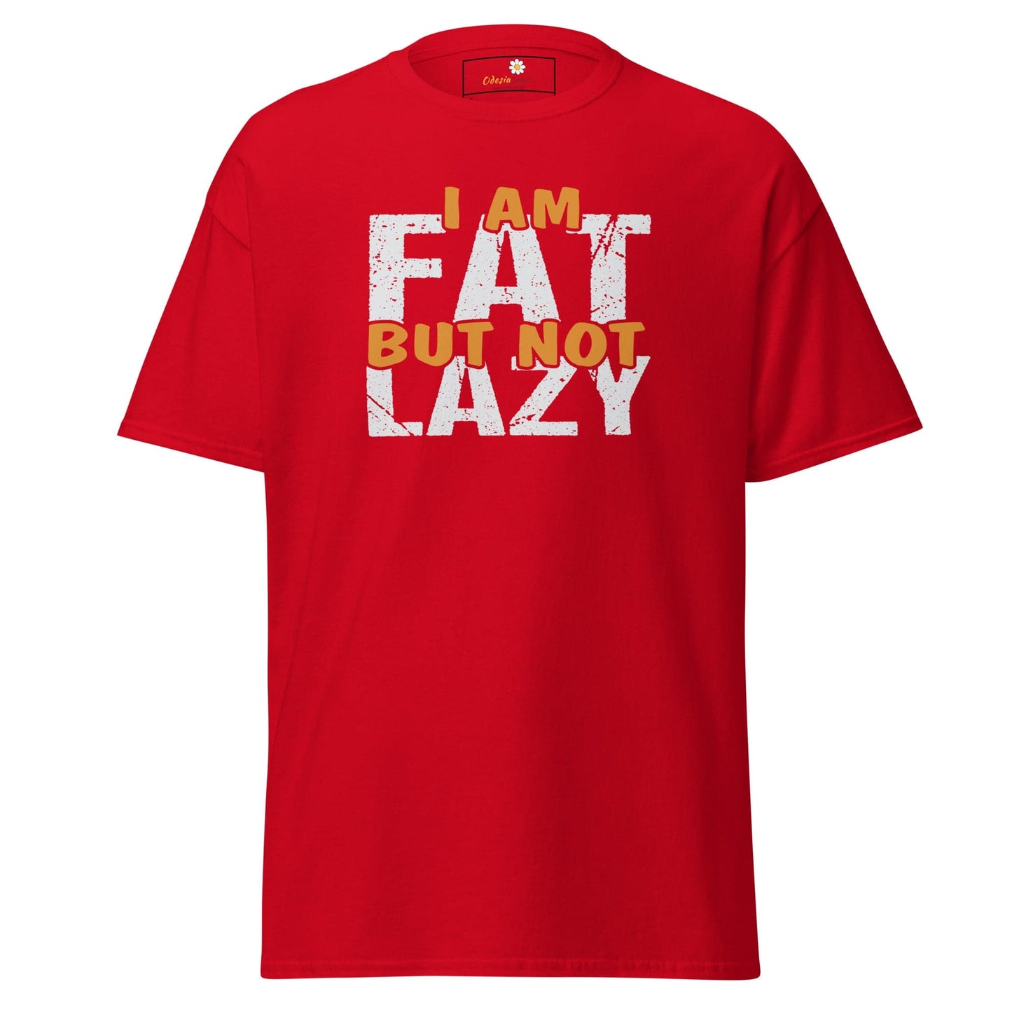 Unisex classic t-shirt - FUN FAT NOT LAZY - REGULAR - Red / S
