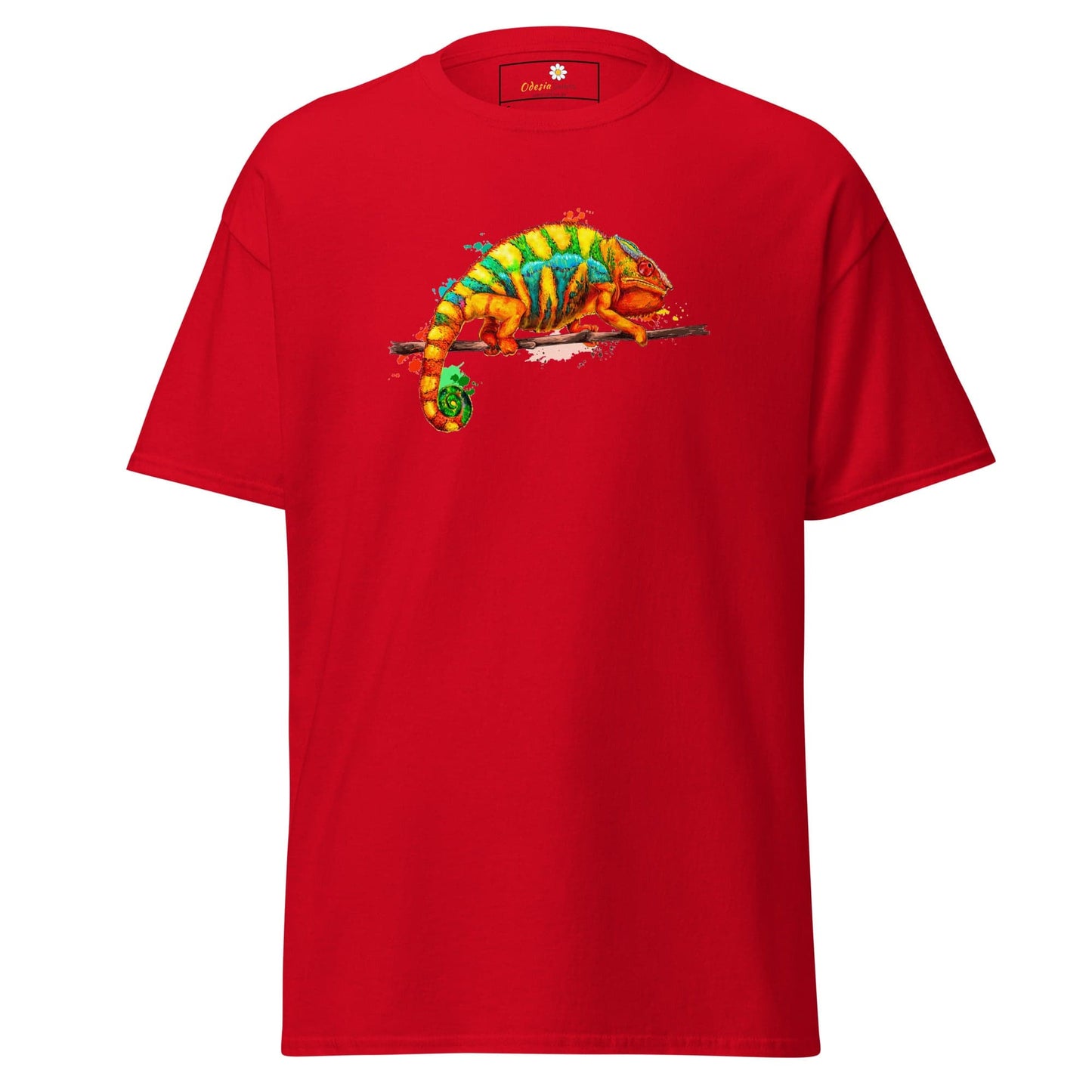Unisex classic t-shirt - WILD LIFE CHAMELEON COLORS - REGULAR - Red / S