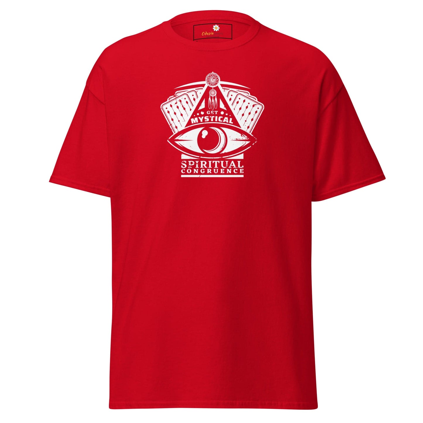 Unisex classic t-shirt - MYSTIC CARDS EYE - REGULAR - Red / S