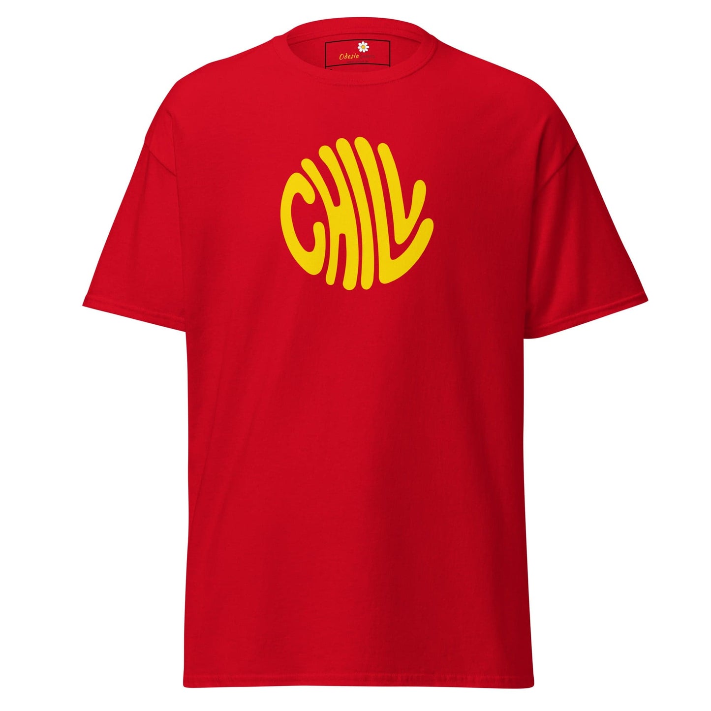 Unisex classic t-shirt - POSITIVE CHILL CIRCLE - REGULAR - Red / S