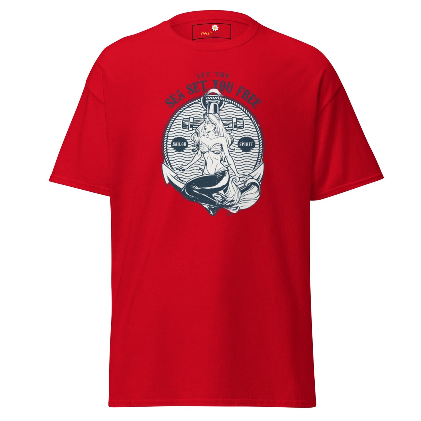 Unisex classic t-shirt - MYSTIC MERMAID SEA SET YOU FREE - REGULAR - Red / S