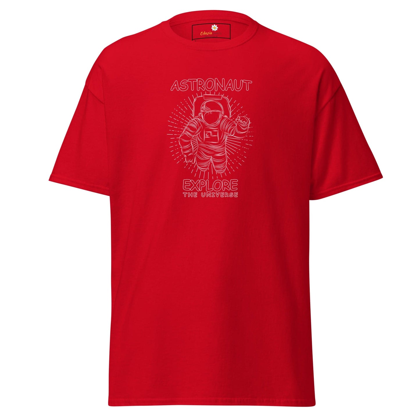 Unisex classic t-shirt - ASTRONAUT EXPLORE UNIVERSE - REGULAR - Red / S