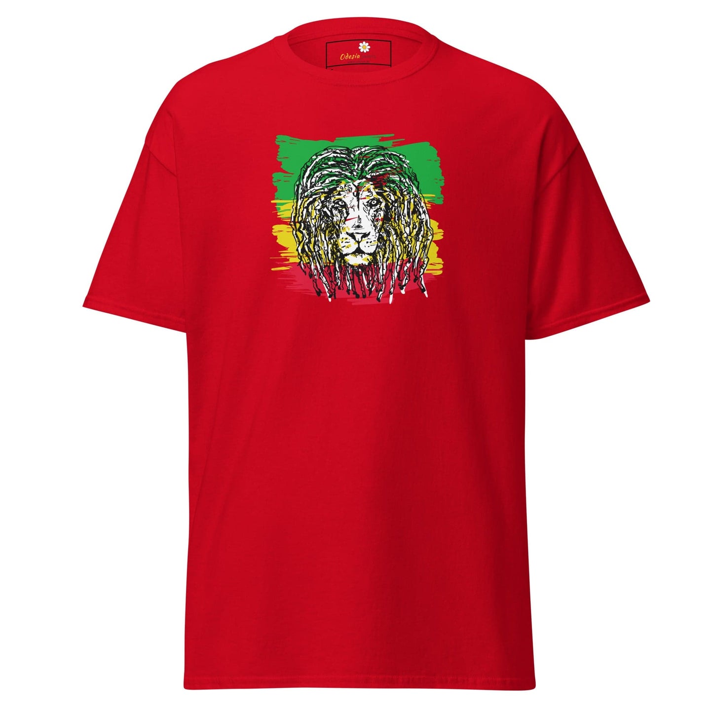 Unisex classic t-shirt - WILD LIFE MUSIC LION REGGAE - REGULAR - Red / S