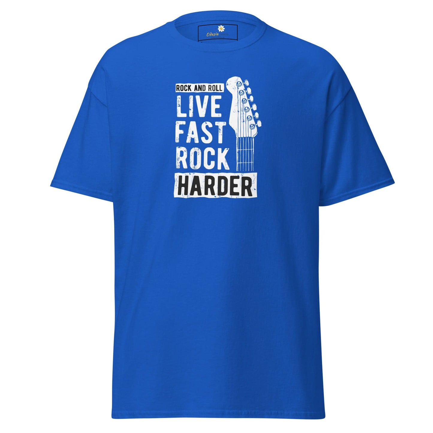 Unisex classic t-shirt - MUSIC LIVE FAST ROCK HARDER - REGULAR - Royal / S