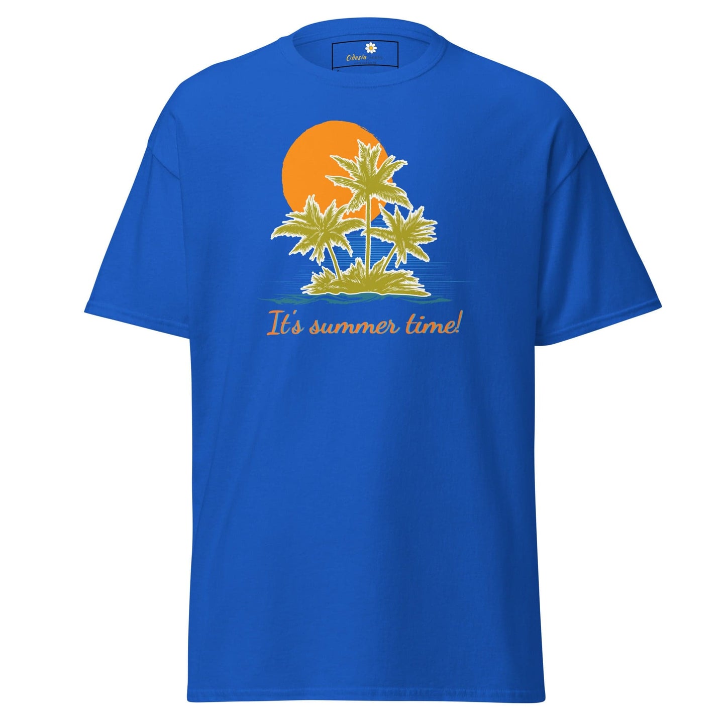 Unisex classic t-shirt - SUMMER TROPICAL TREES - REGULAR - Royal / S