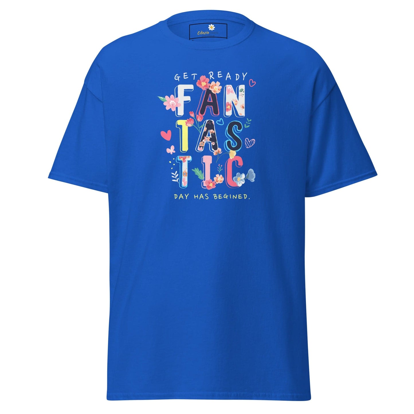 Unisex classic t-shirt - TEXT FANTASTIC DAY - REGULAR - Royal / S