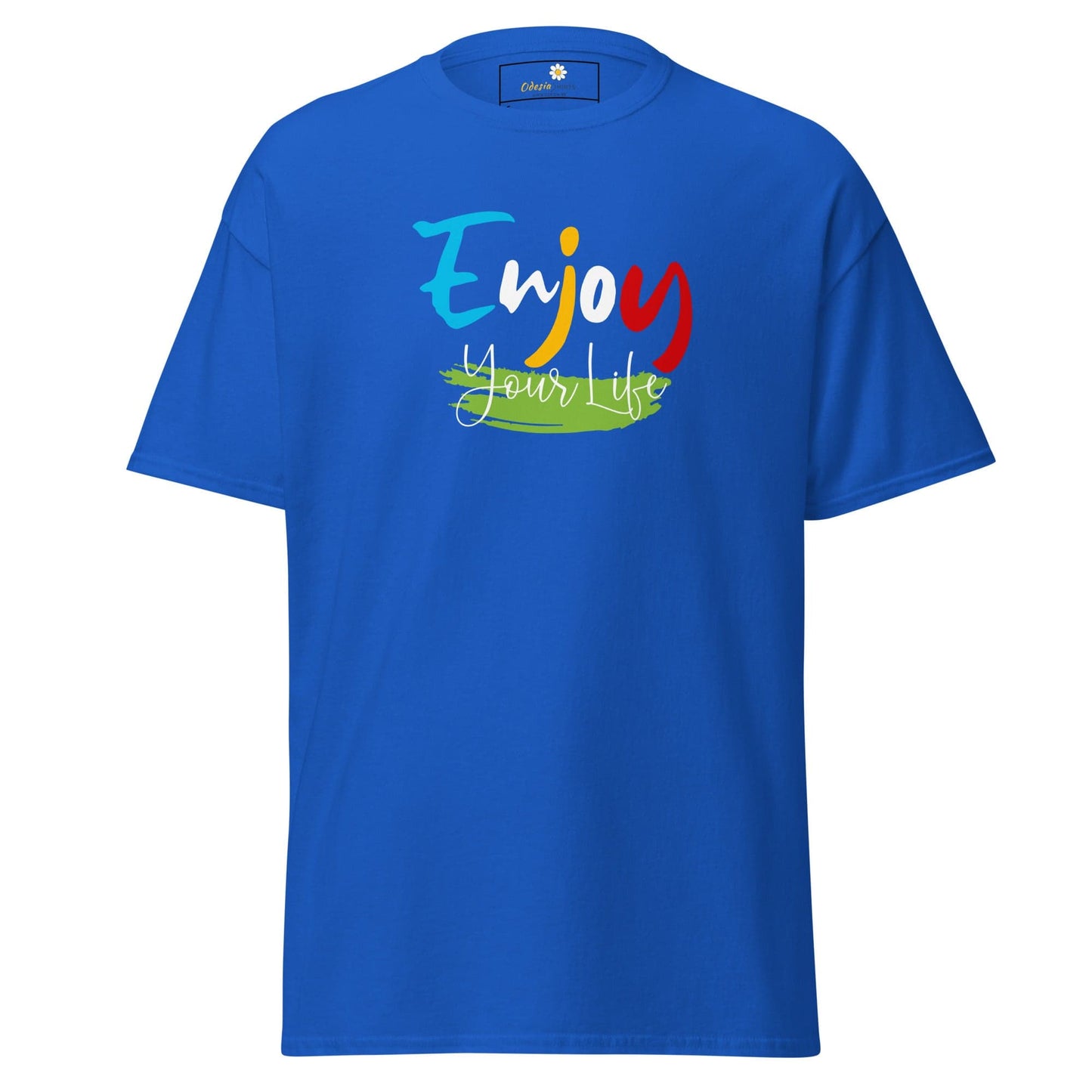 Unisex classic t-shirt - POSITIVE ENJOY YOUR LIFE - REGULAR - Royal / S