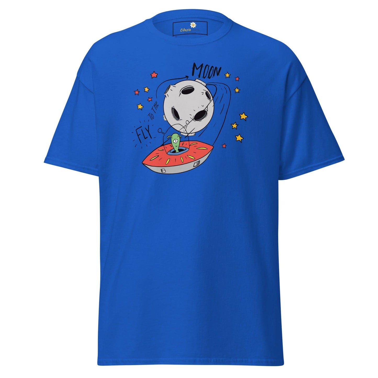 Unisex classic t-shirt - SPACE ALIEN MOON - REGULAR - Royal / S