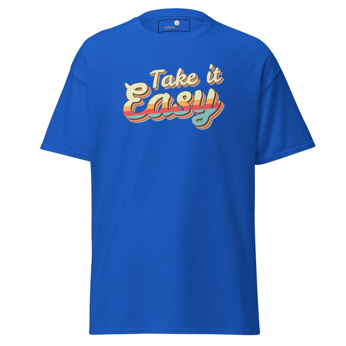 Unisex classic t-shirt - TEXT TAKE IT EASY - REGULAR - Royal / S