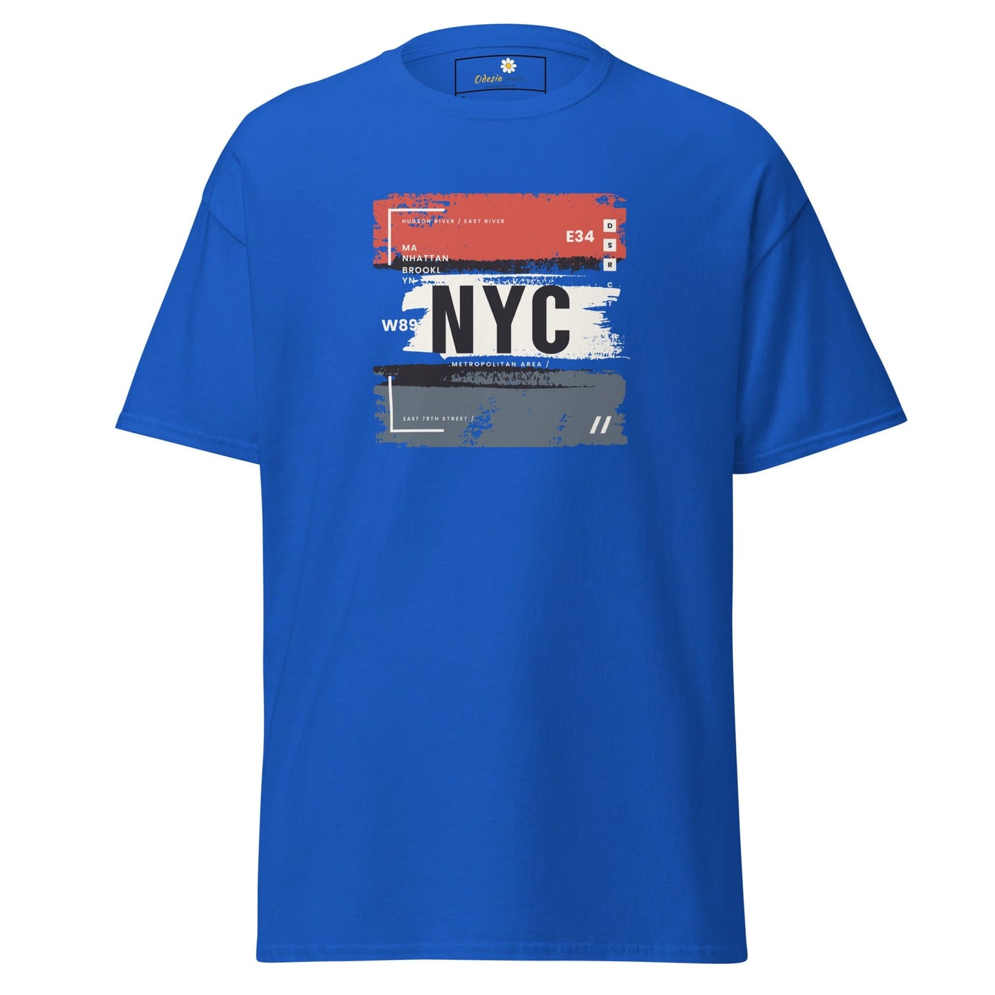 Blue NYC graphic T-shirt showcased in the T-SHIRT DESIGN TEE for men and women S-XL