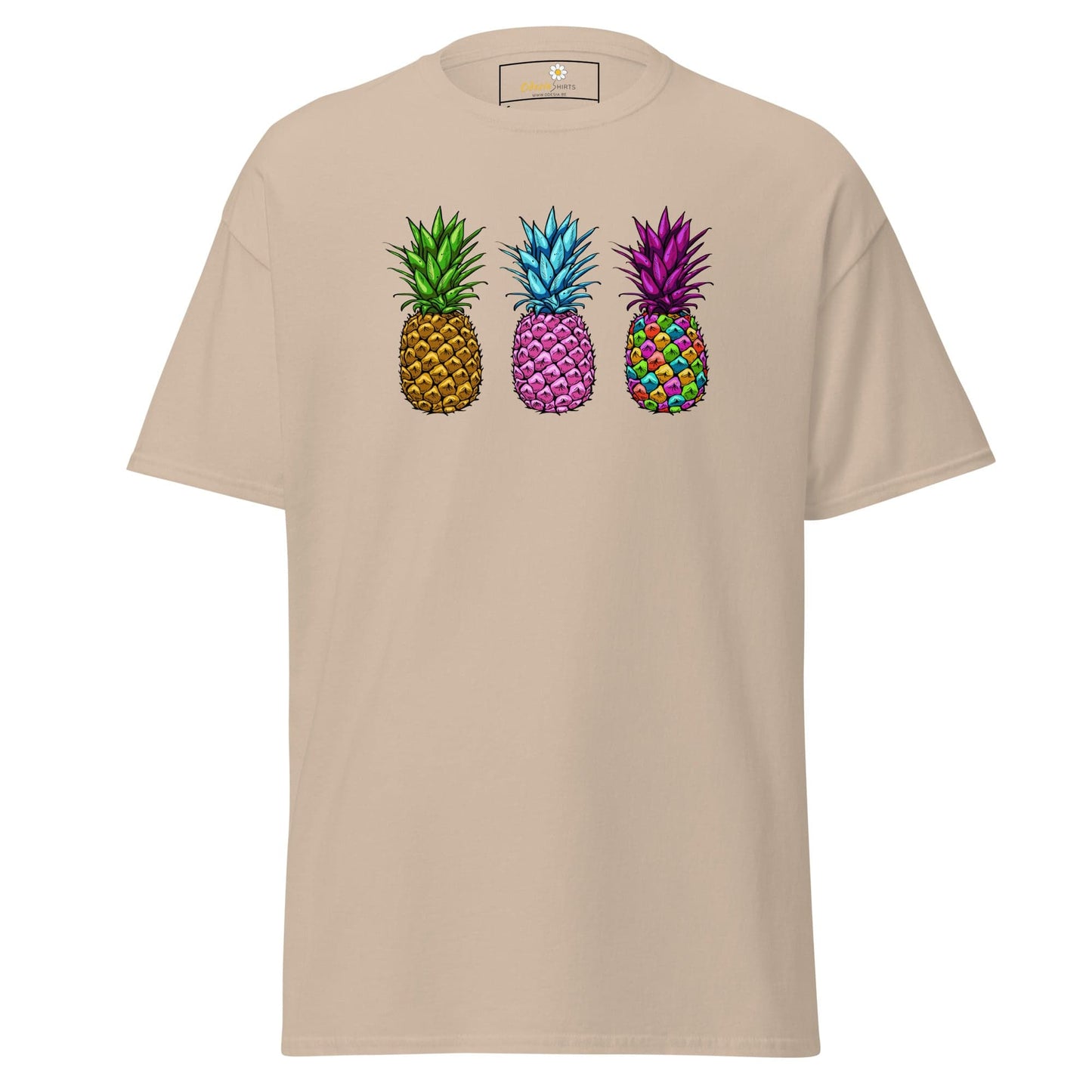 Unisex classic t-shirt - ORGANIC FRUIT PINEAPPLE COLORS - REGULAR - Sand / S