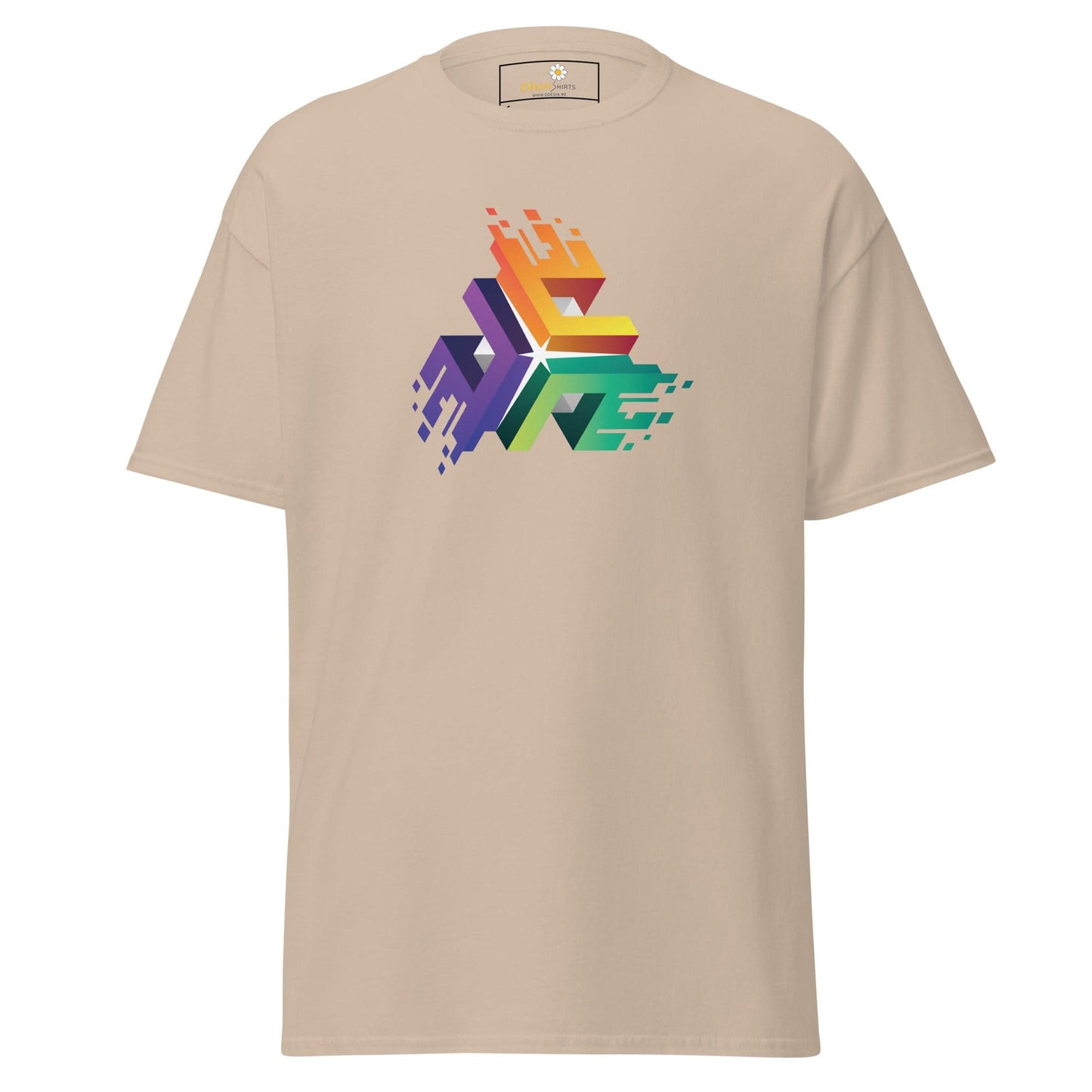 Unisex classic t-shirt - ABSTRACT COLOR CUBES - REGULAR - Sand / S