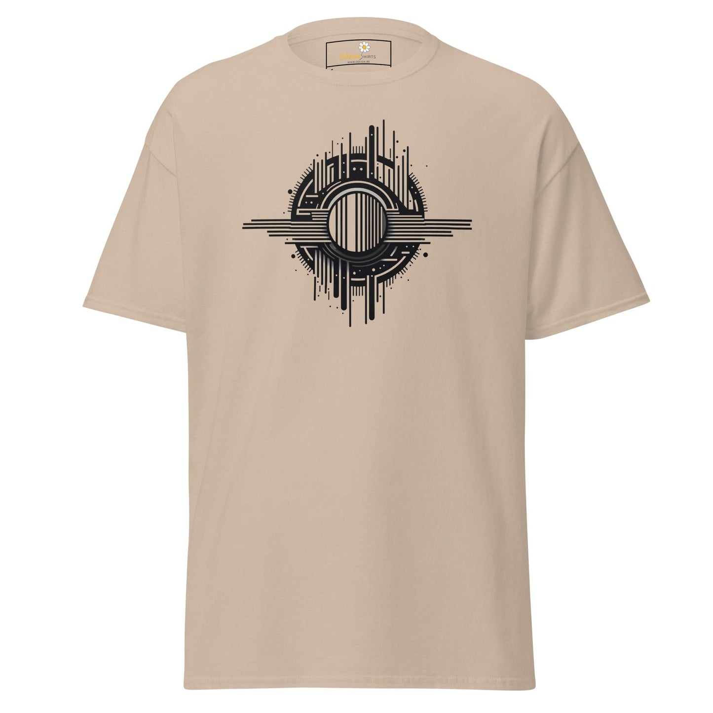 Unisex classic t-shirt - ABSTRACT SPHERE LINES - REGULAR - Sand / S