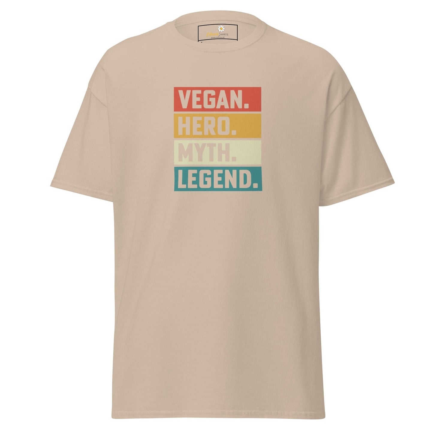 Unisex classic t-shirt - VEGAN HERO MYTH LEGEND - REGULAR - Sand / S