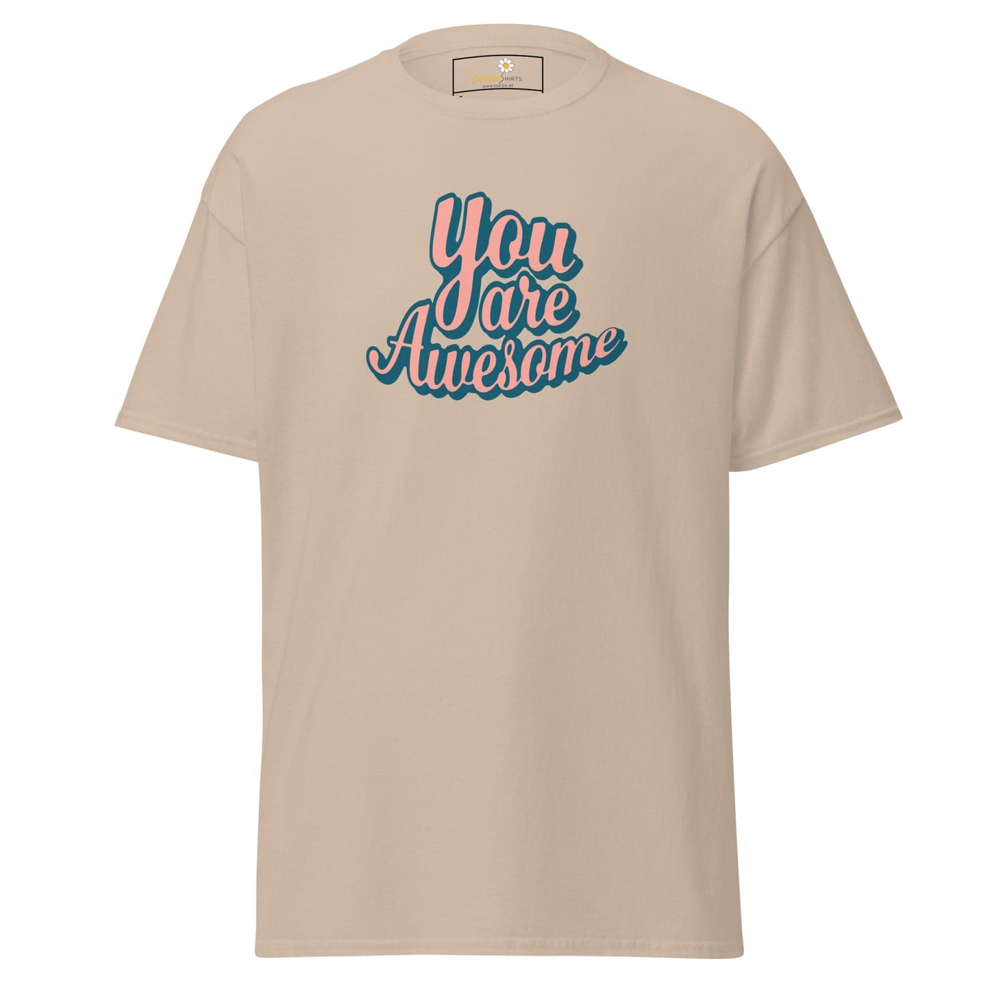 Unisex classic t-shirt - TEXT YOU ARE AWESOME - REGULAR - Sand / S