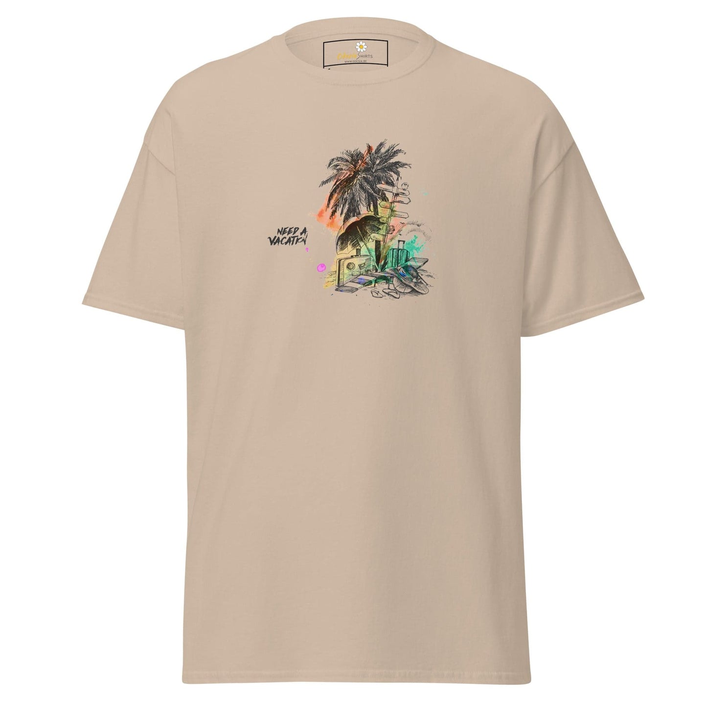 Unisex classic t-shirt - SUMMER NEED A VACATION - REGULAR - Sand / S