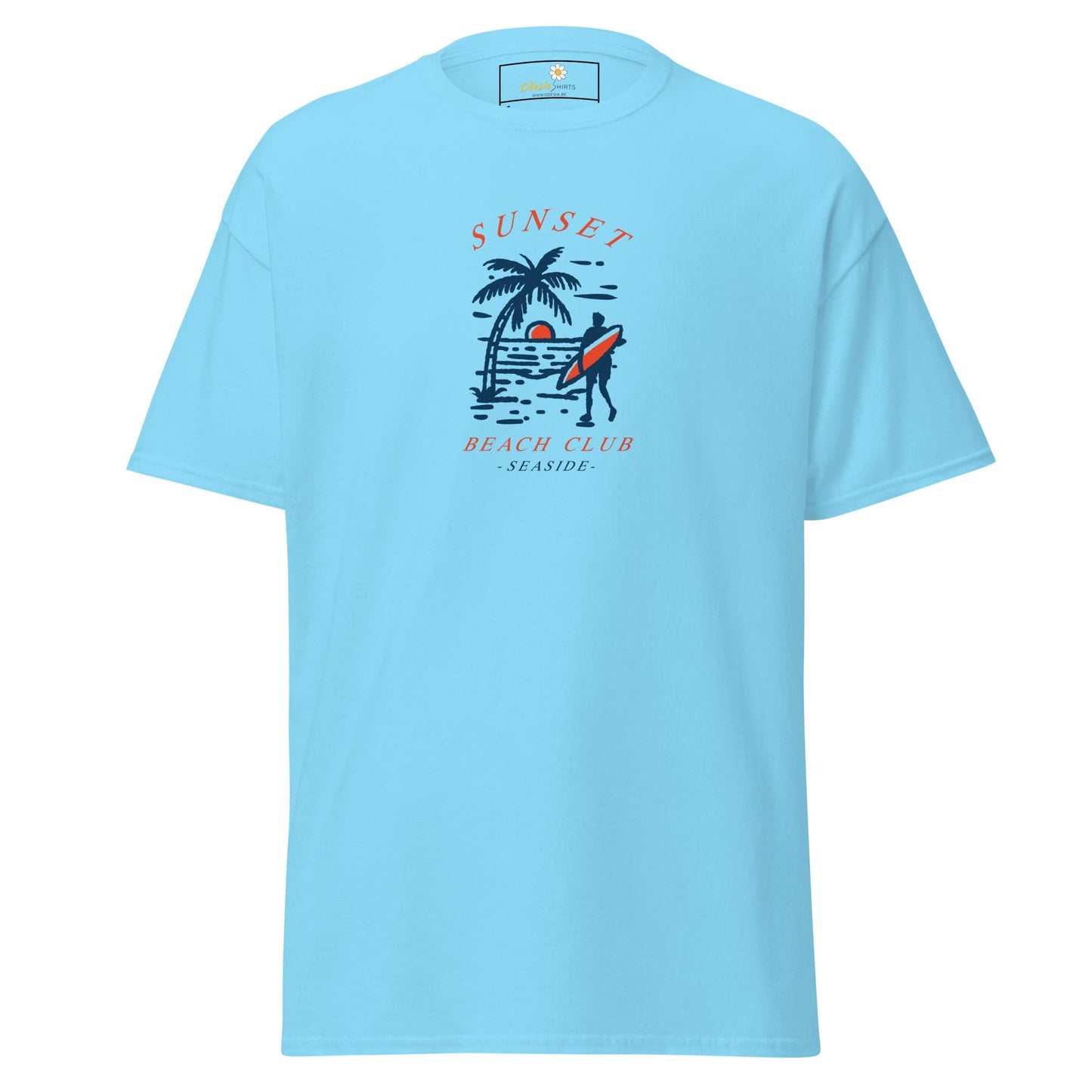 Unisex classic t-shirt - SUMMER SUNSET BEACHT CLUB - REGULAR - Sky / S