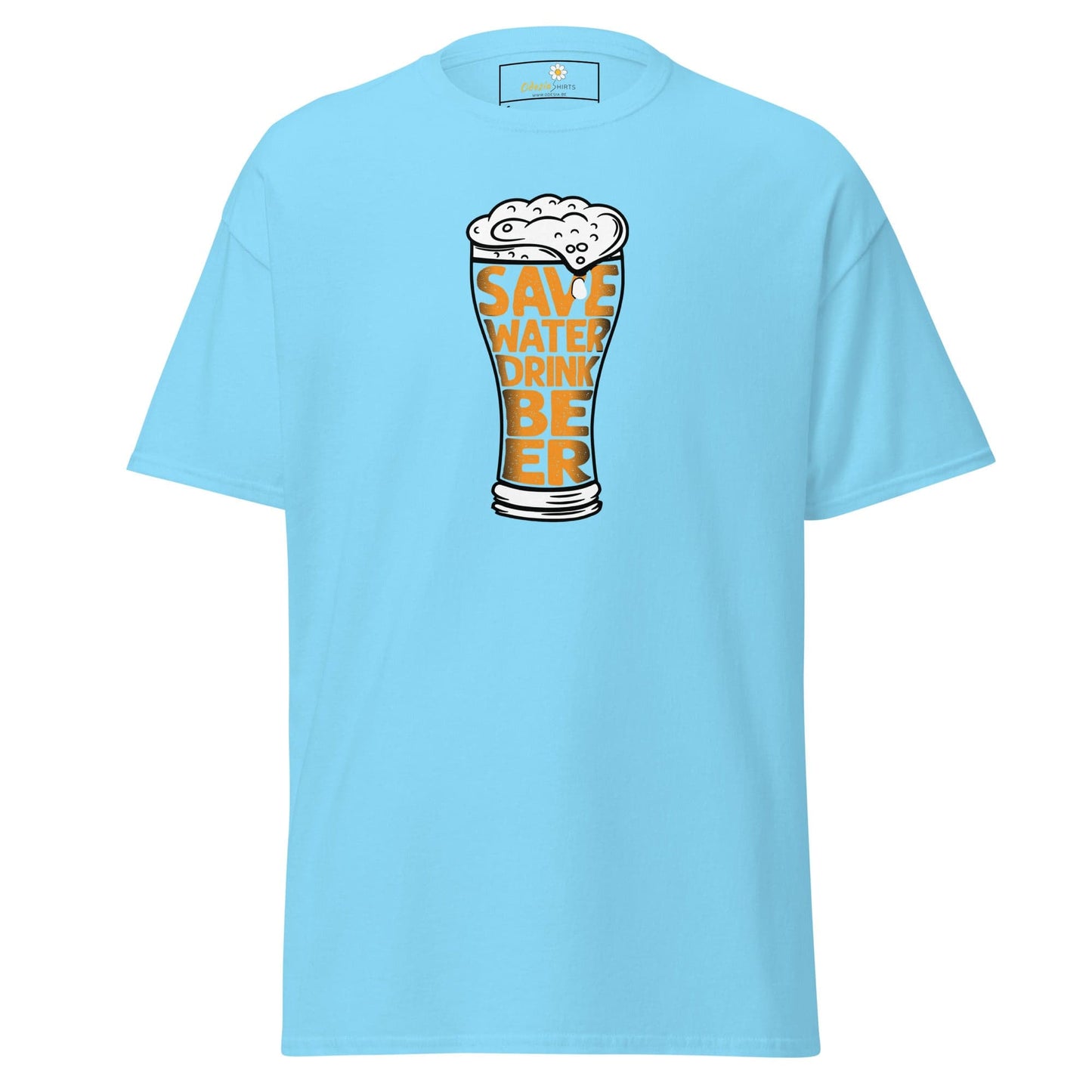 Unisex classic t-shirt - FUN SAVE WATER DRINK BEER - REGULAR - Sky / S