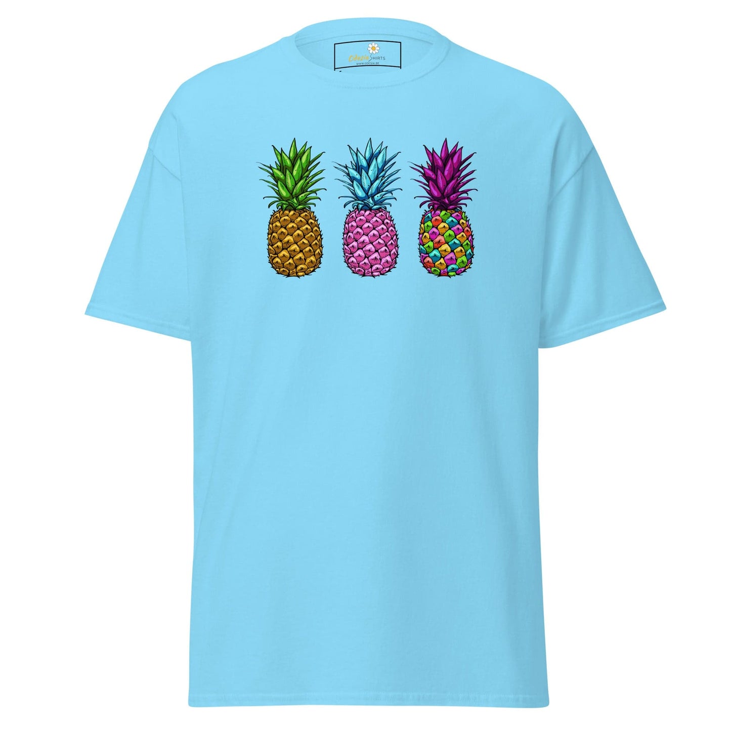 Unisex classic t-shirt - ORGANIC FRUIT PINEAPPLE COLORS - REGULAR - Sky / S