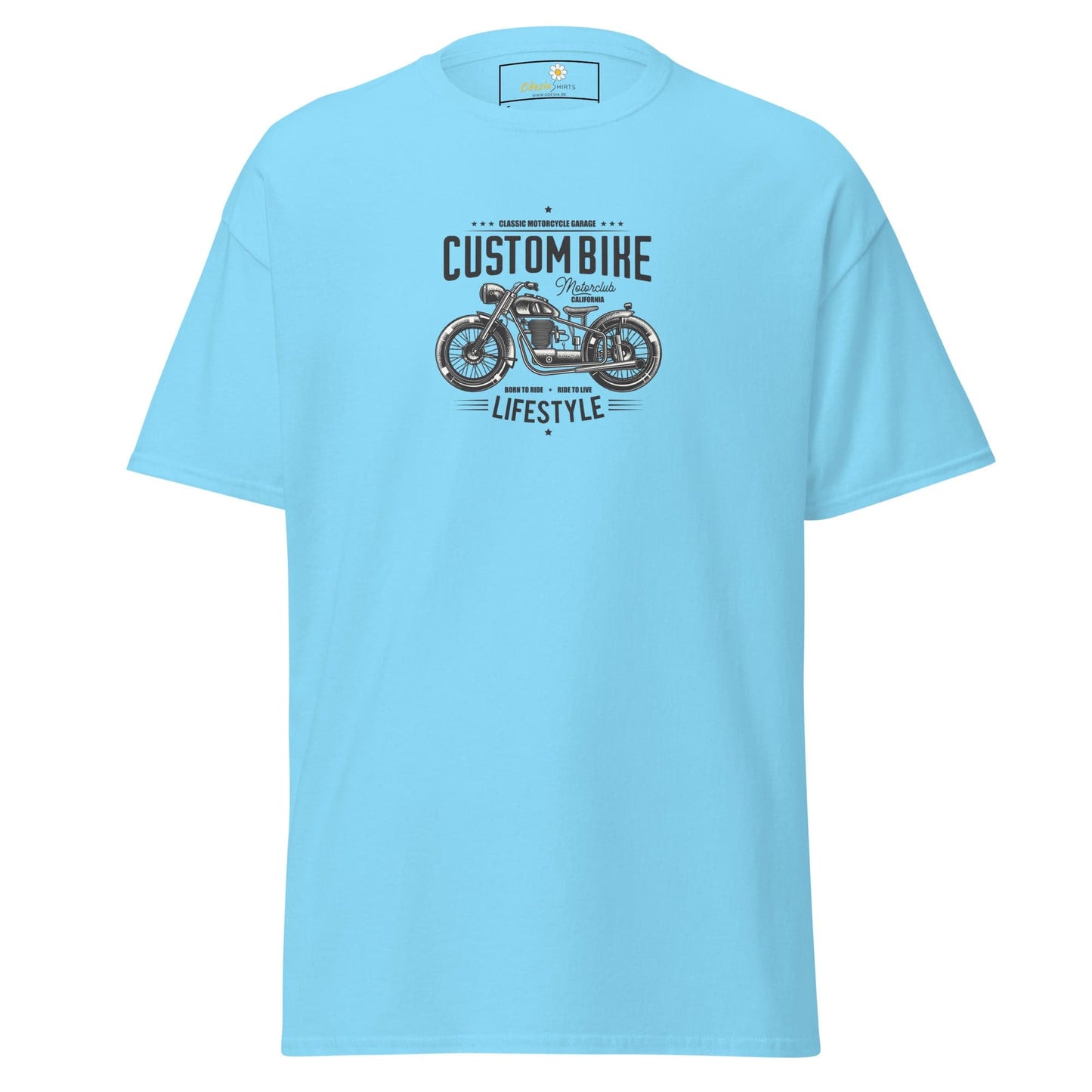 Unisex classic t-shirt - MOTOR MOTORBIKE CYCLE - REGULAR - Sky / S