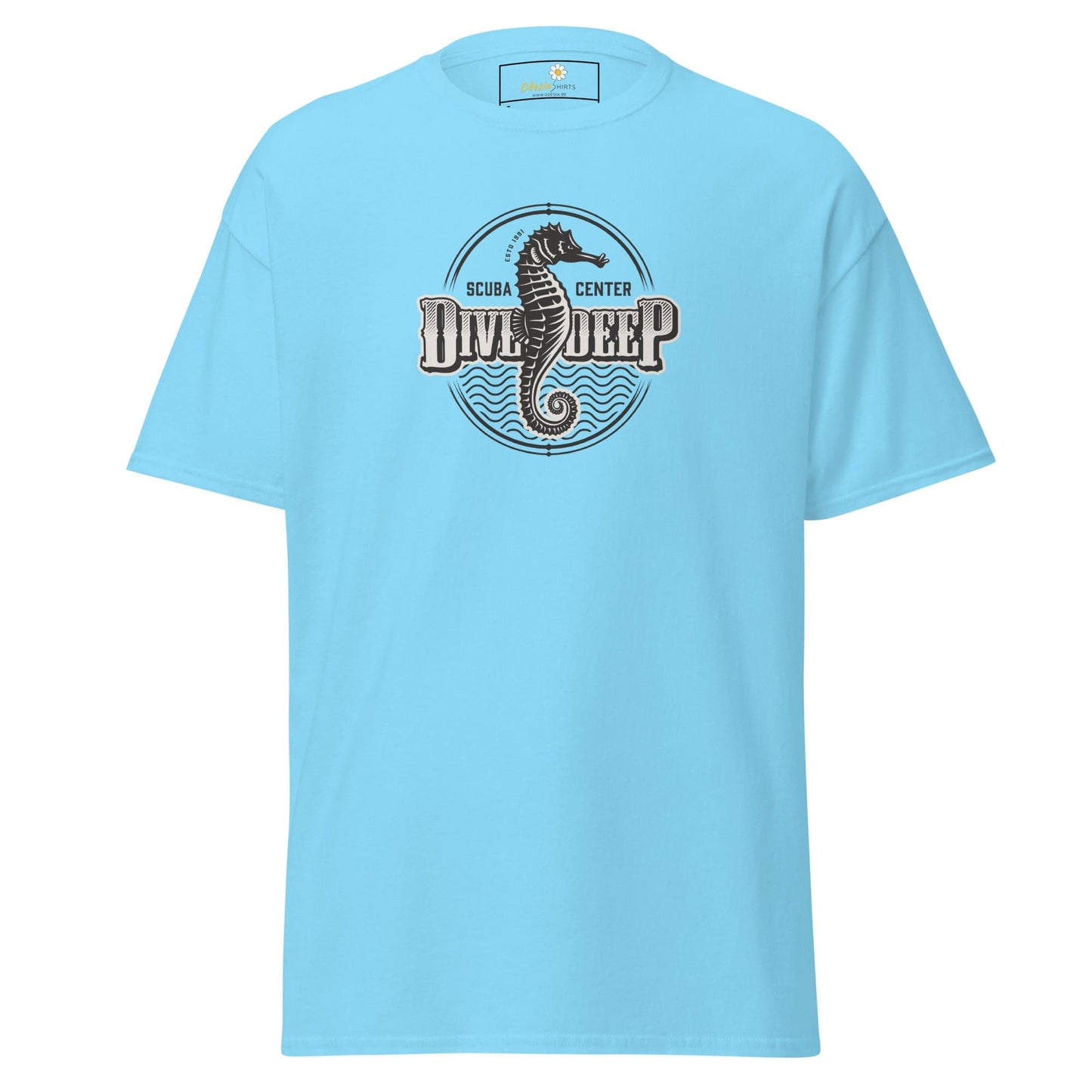 Unisex classic t-shirt - SEALIFE SEA HORSE DIVE DEEP - REGULAR - Sky / S