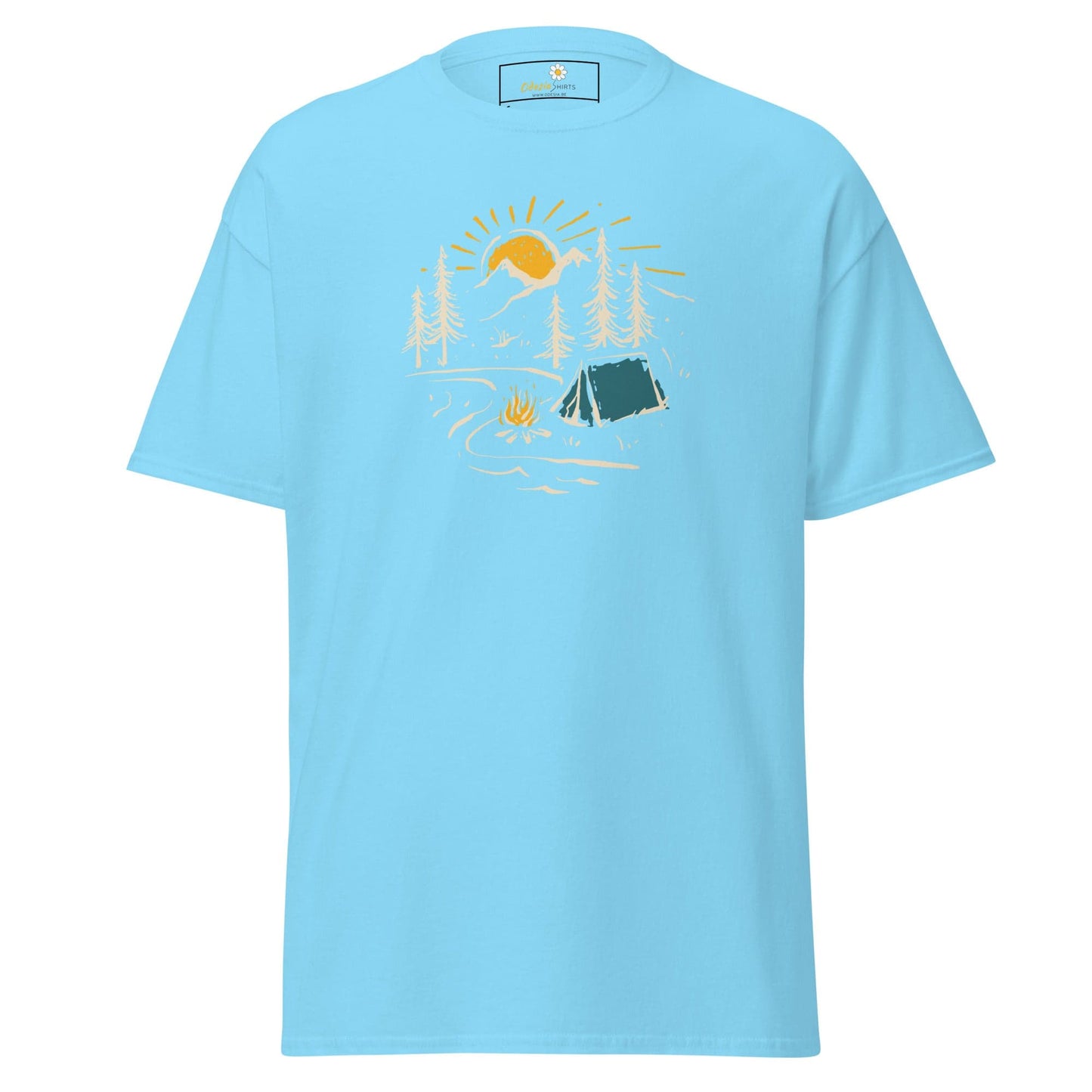 Unisex classic t-shirt - ADVENTURE CAMPFIRE CIRCLE - REGULAR - Sky / S