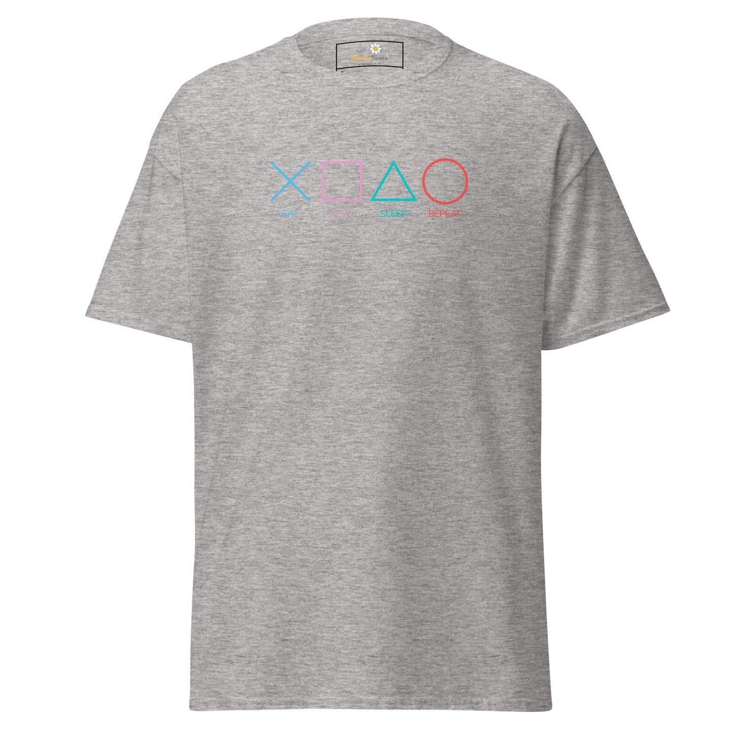 Unisex classic t-shirt - GAMERS PLAY BUTTONS - REGULAR - Sport Grey / S