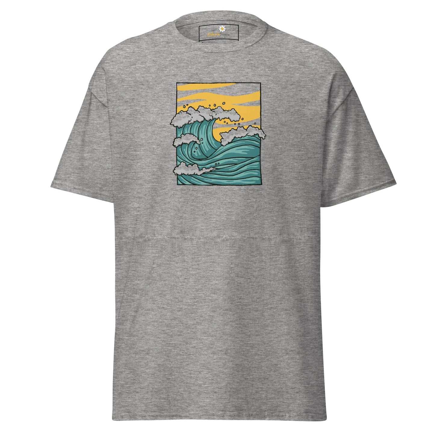 Unisex classic t-shirt - NATURE SEA WAVES - REGULAR - Sport Grey / S