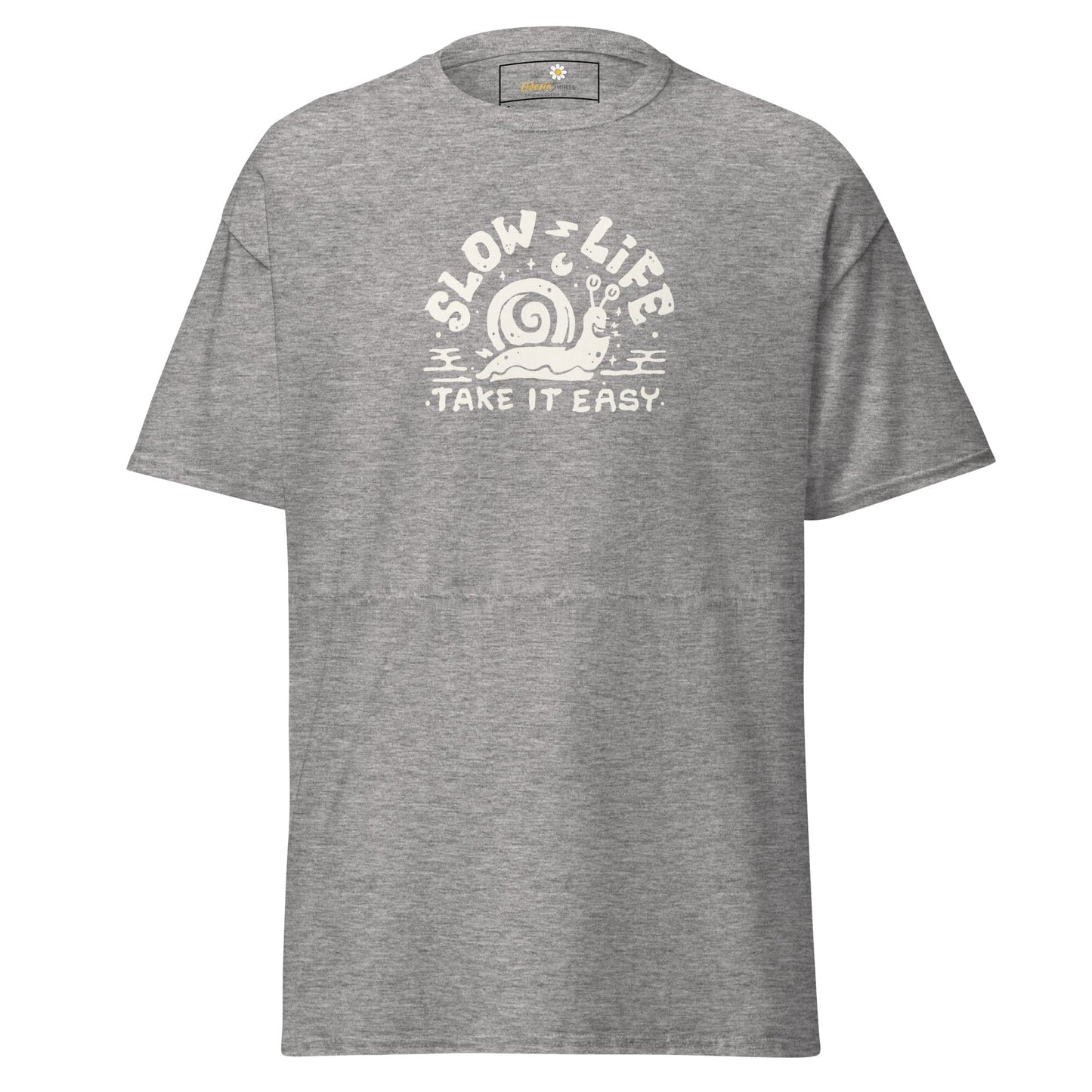 Unisex classic t-shirt - FUN SLOW LIFE EASY - REGULAR - Sport Grey / S
