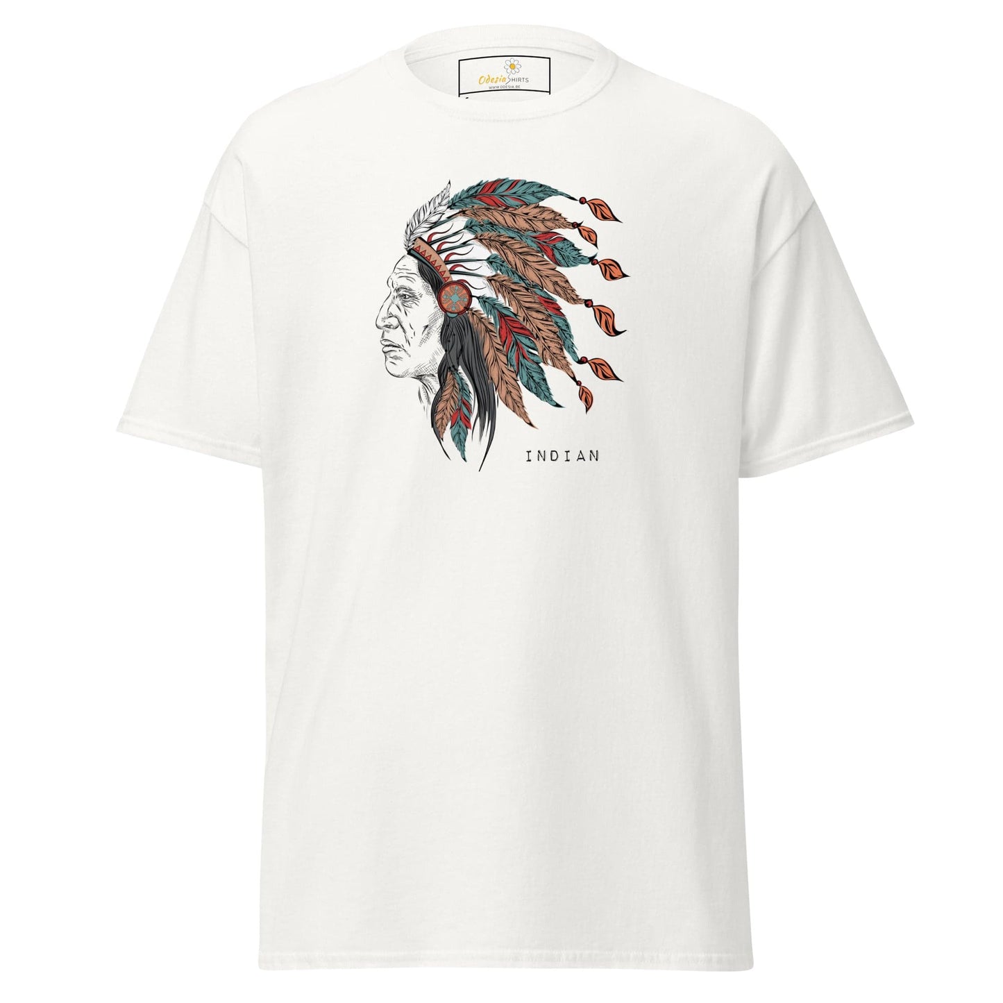 Unisex classic t-shirt - VINTAGE INDIAN HEAD - REGULAR - White / S