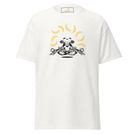 Unisex classic t-shirt - FUN MONKEY BANANA - REGULAR - White / S
