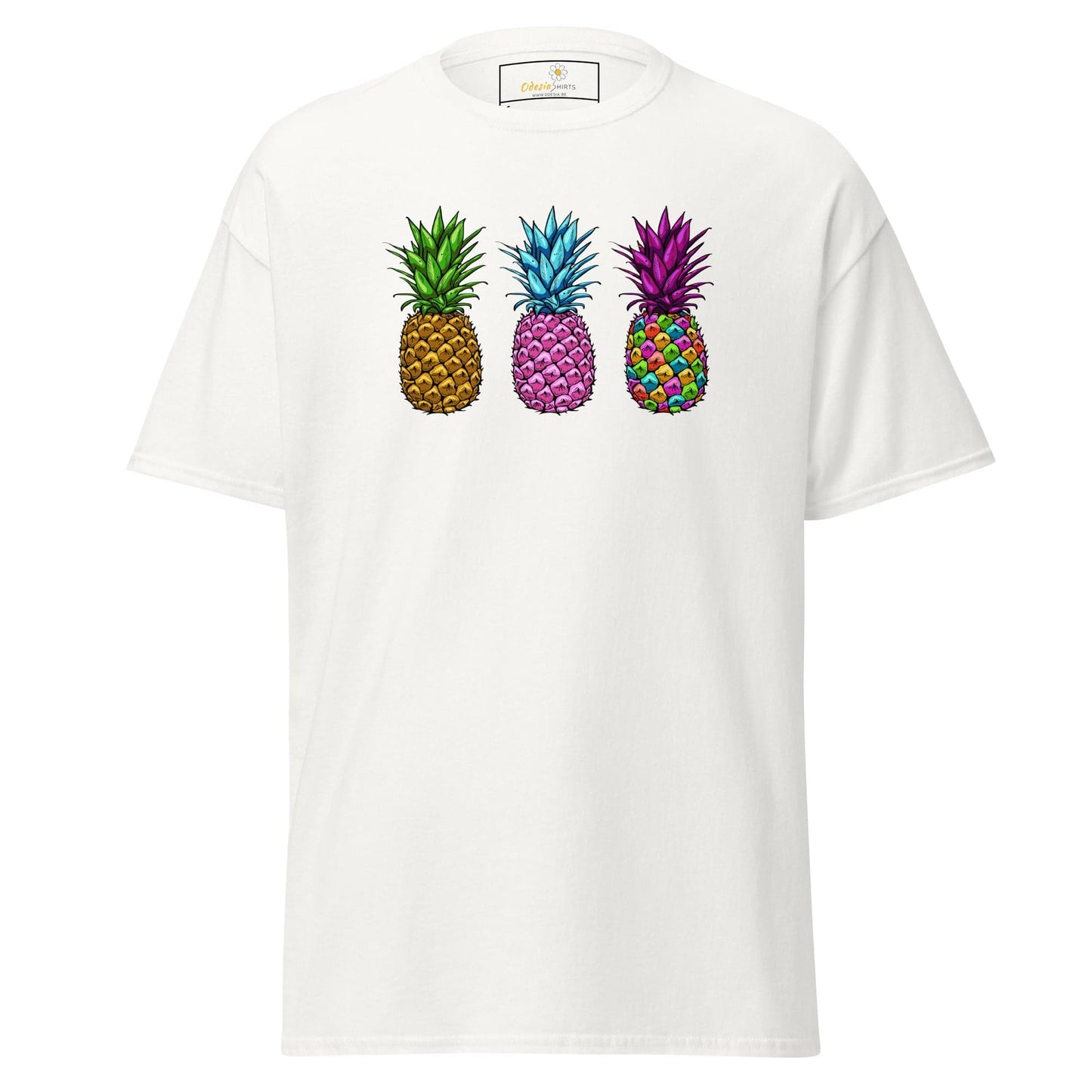 Unisex classic t-shirt - ORGANIC FRUIT PINEAPPLE COLORS - REGULAR - White / S