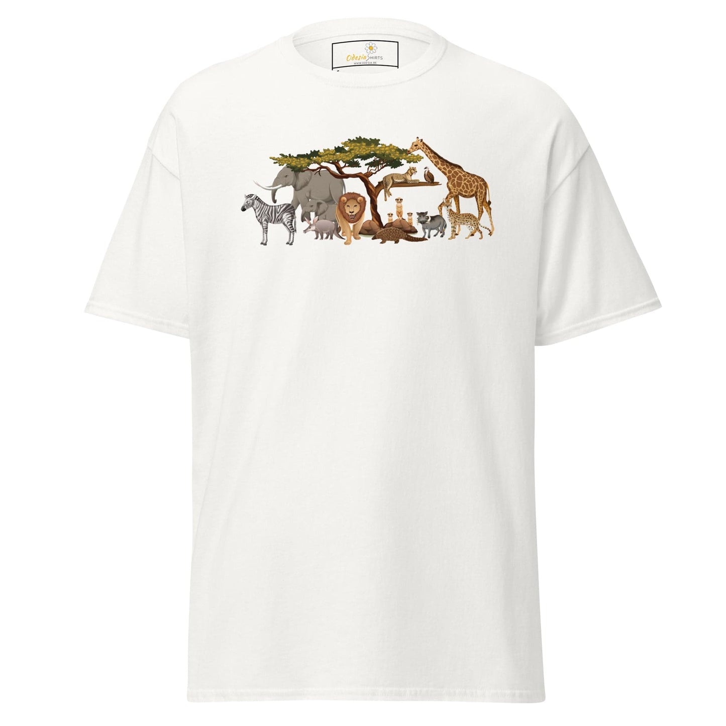 Unisex classic t-shirt - WILD LIFE ANIMALS - REGULAR - White / S