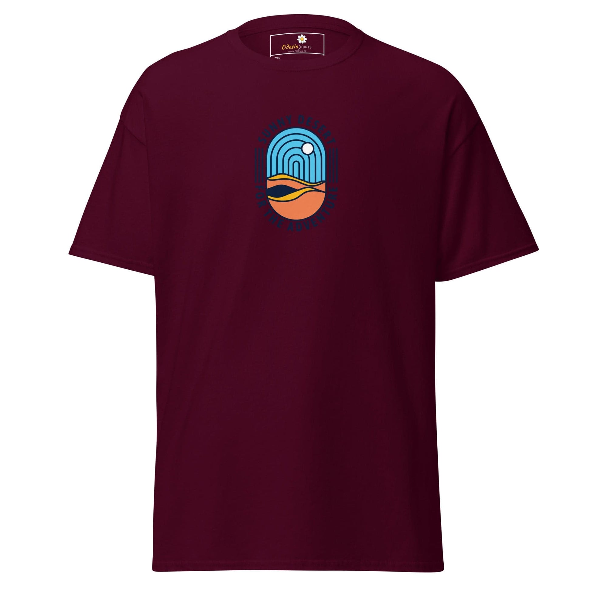 Maroon T-shirt with graphic design for Men and Women in 2XL to 5XL sizes