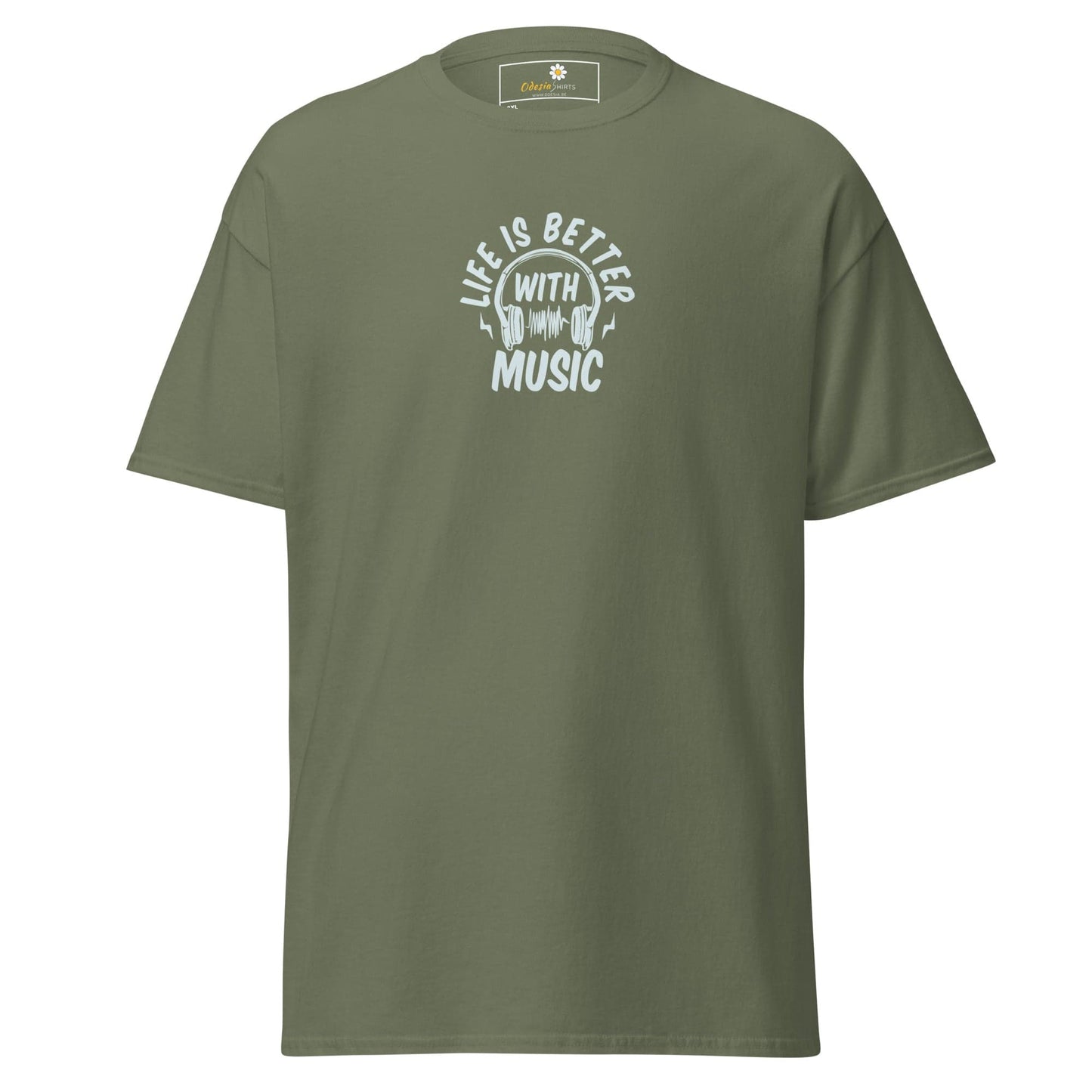 Olive green T-shirt from T-SHIRT DESIGN TEE for Men and Women in 2XL to 5XL sizes
