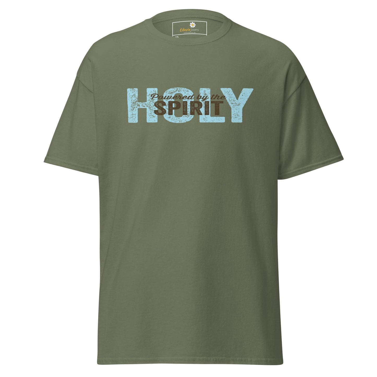 Olive green T-shirt from T-SHIRT DESIGN TEE for men and women in 2XL to 5XL sizes