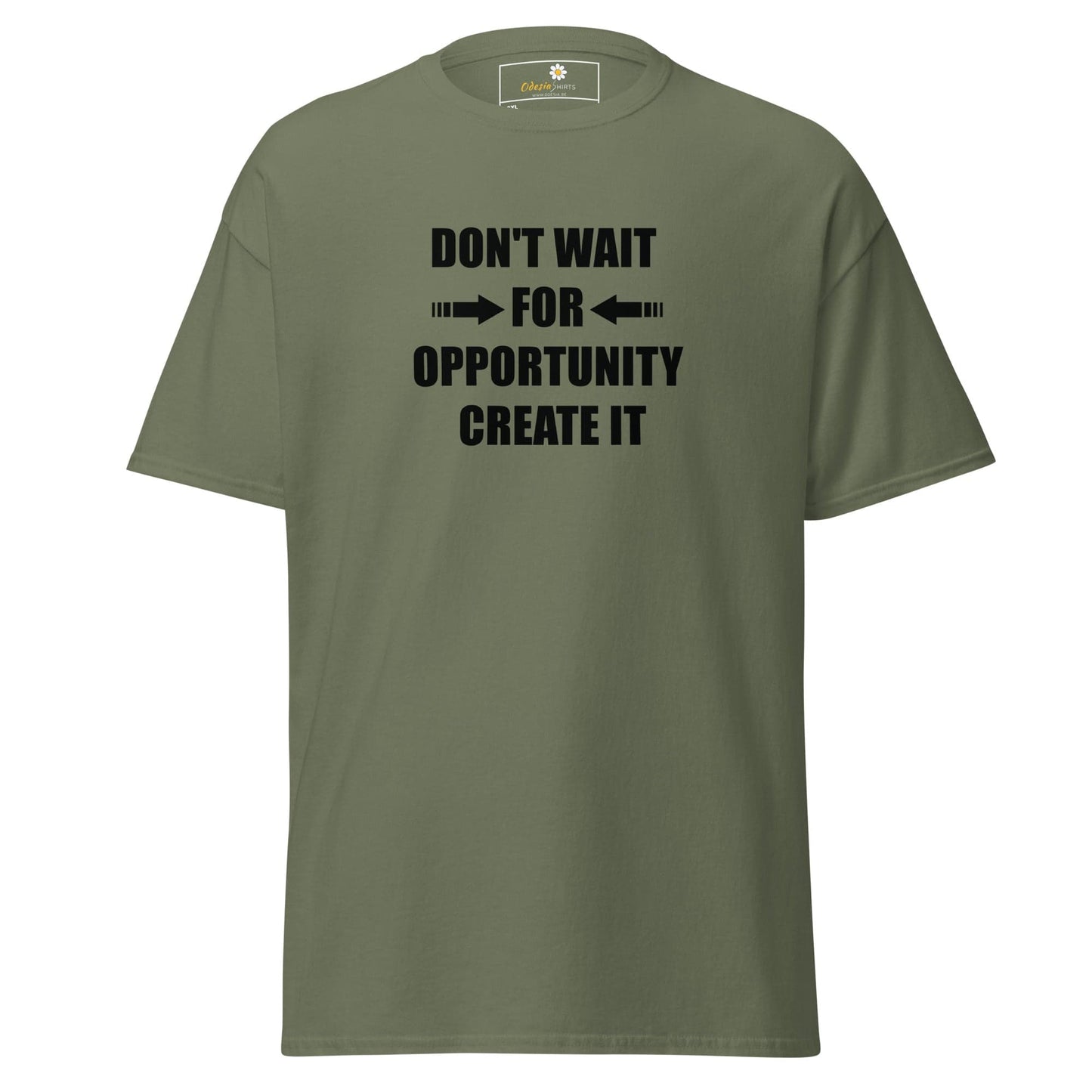 Olive green T-shirt from T-SHIRT DESIGN TEE for Men Women in 2XL to 5XL sizes