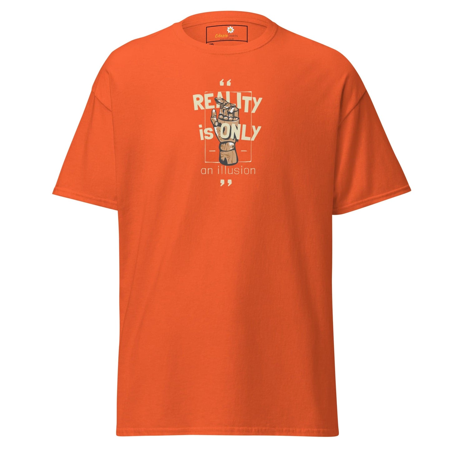 Orange T-shirt with graphic design for Men and Women in 2XL to 5XL sizes