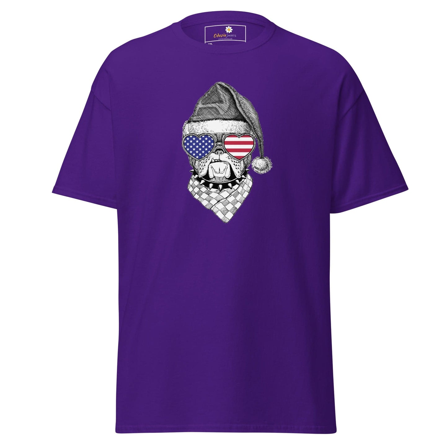 Purple T-Shirt featuring a dog graphic from T-ShirT Design Tee for Men and Women