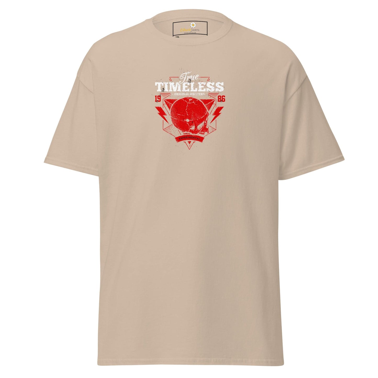 Beige T-Shirt with Graphic for Men and Women in 2XL to 5XL sizes